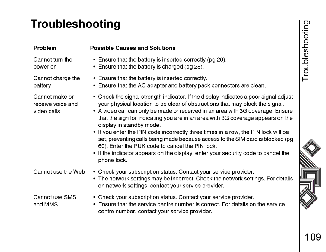 Toshiba G500 manual Troubleshooting, Cannot charge Ensure that the battery is inserted correctly 