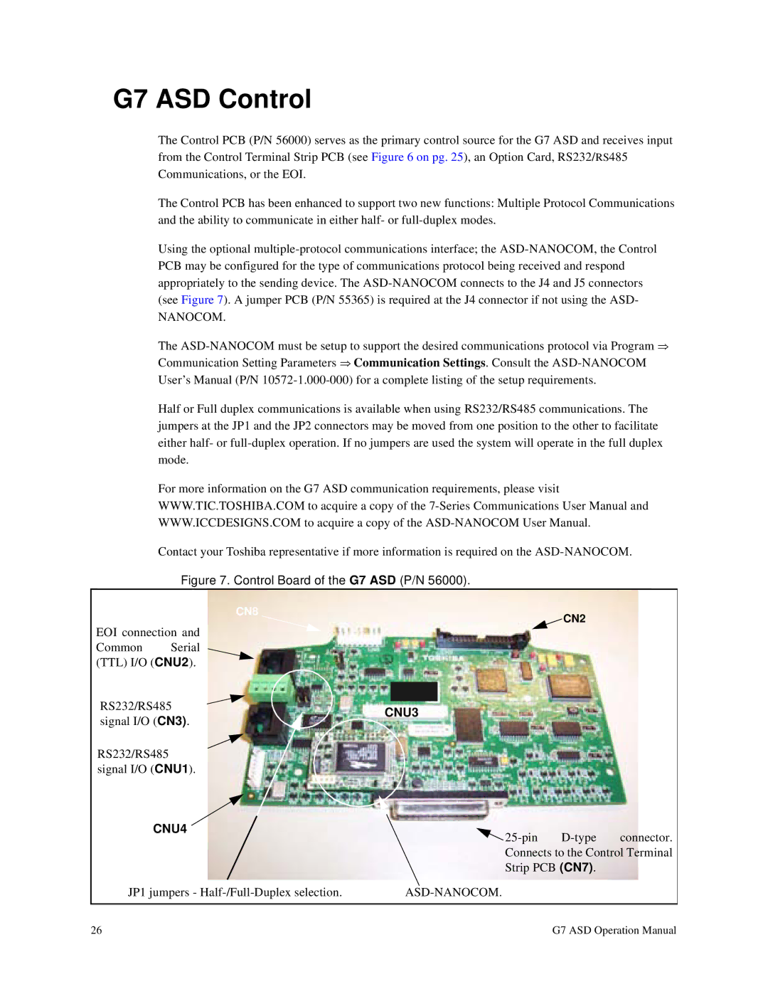 Toshiba manual G7 ASD Control, CN2 