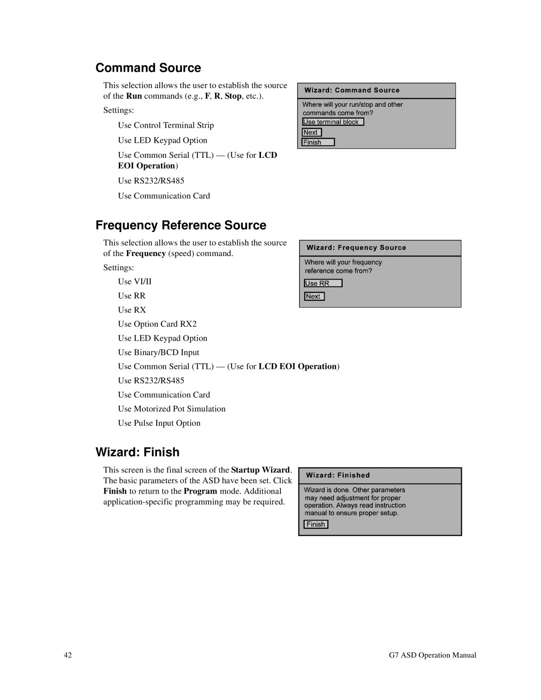 Toshiba G7 manual Command Source 