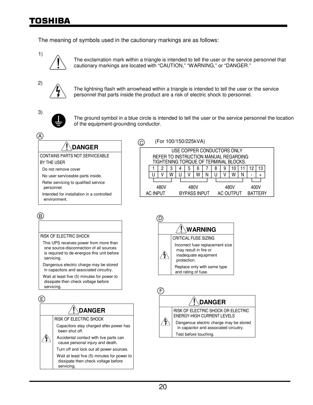 Toshiba G8000 Series operation manual Battery 