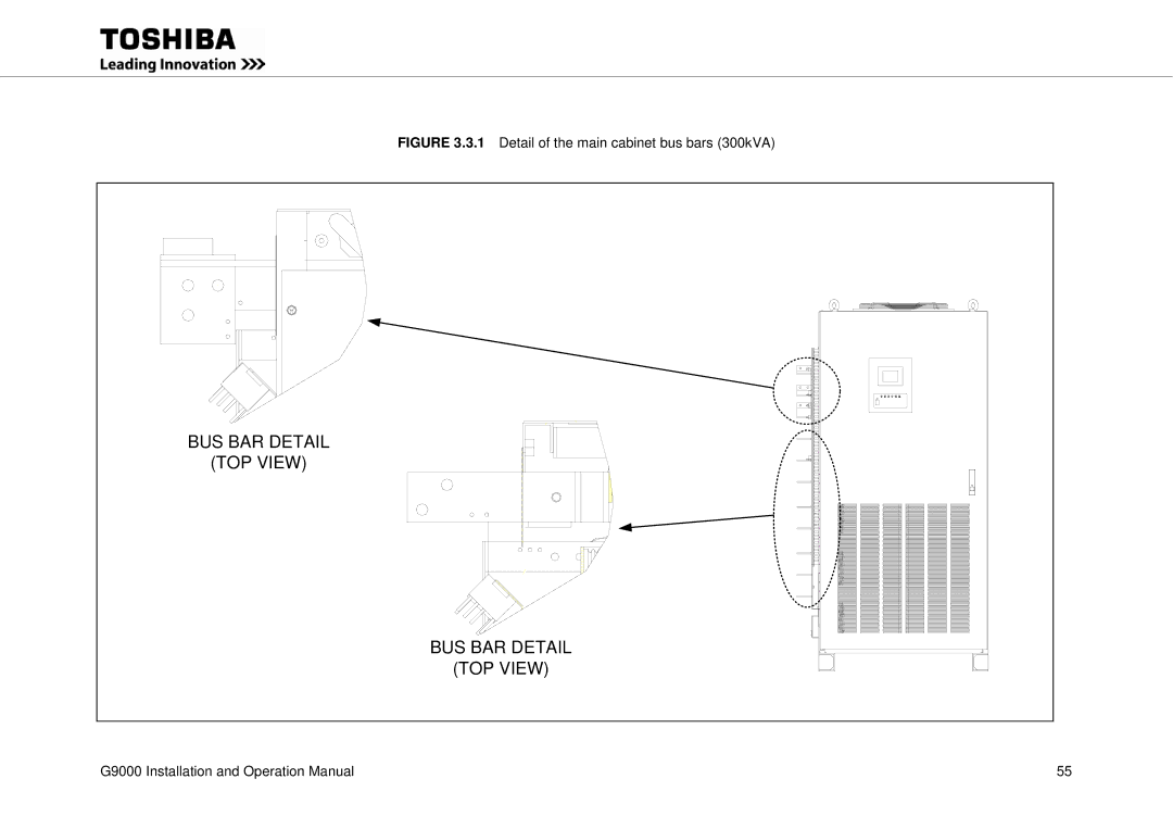 Toshiba G9000 operation manual BUS BAR Detail 