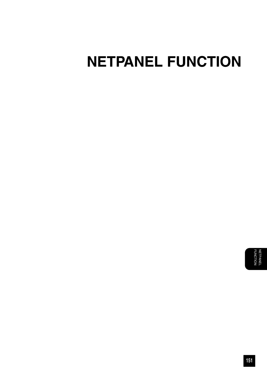 Toshiba GA-1031 manual Netpanel Function, 151 