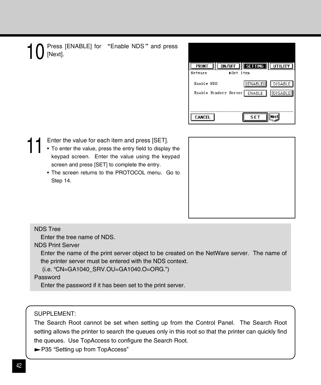 Toshiba GA-1040 manual Supplement 