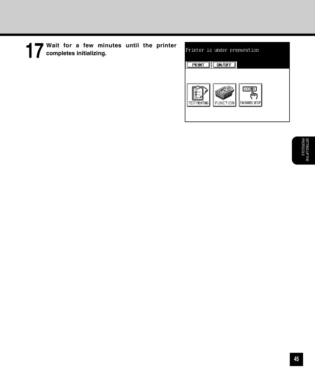 Toshiba GA-1040 manual Setting UP Protocols 