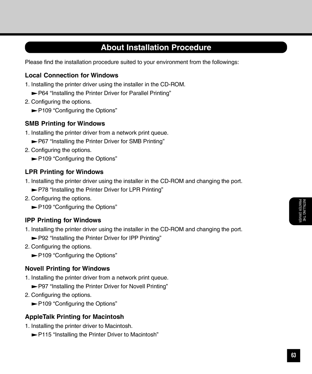 Toshiba GA-1040 manual About Installation Procedure 