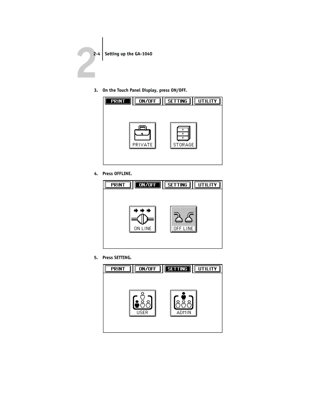 Toshiba GA-1040 manual 