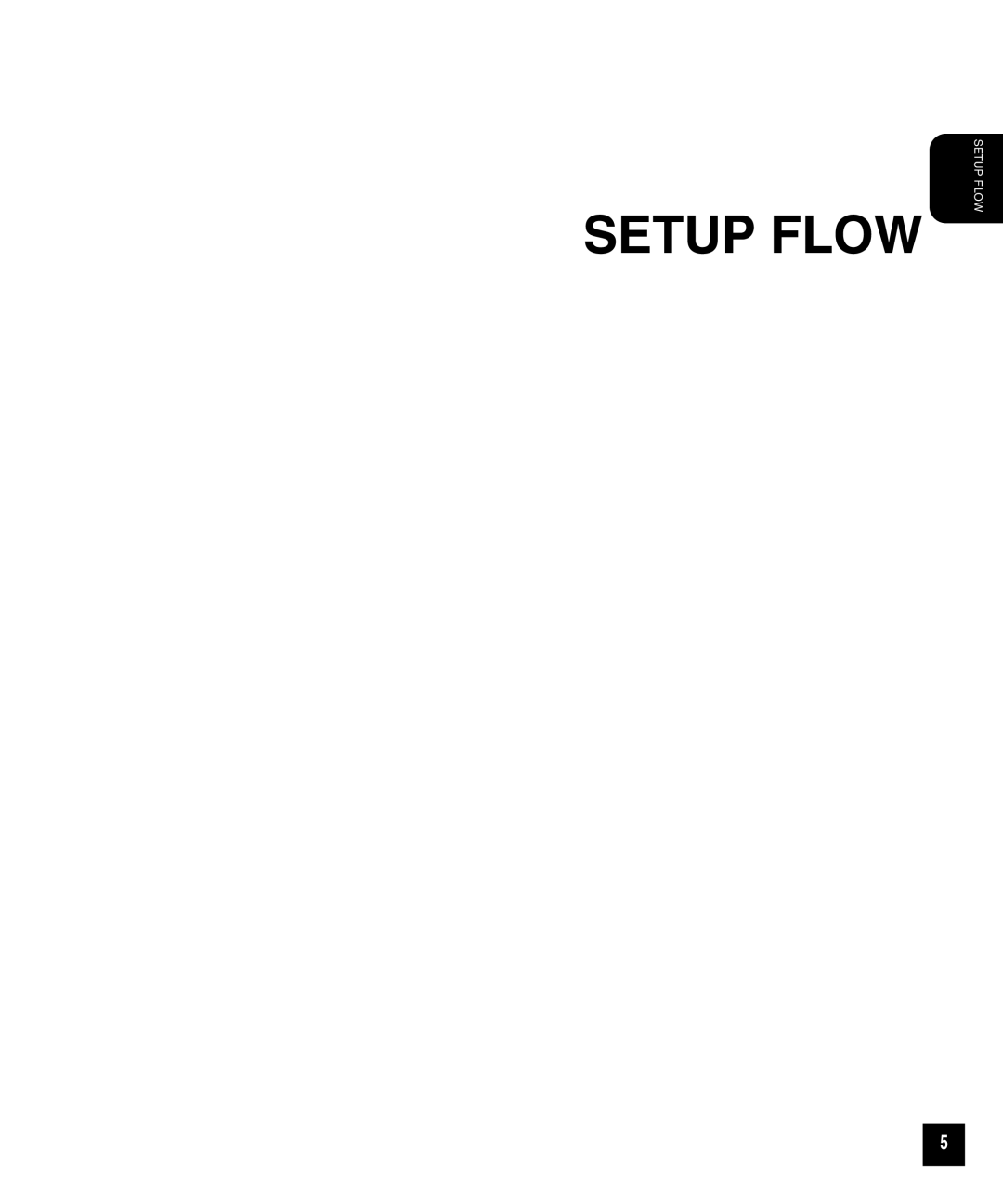 Toshiba GA-1040 manual Setup Flow 