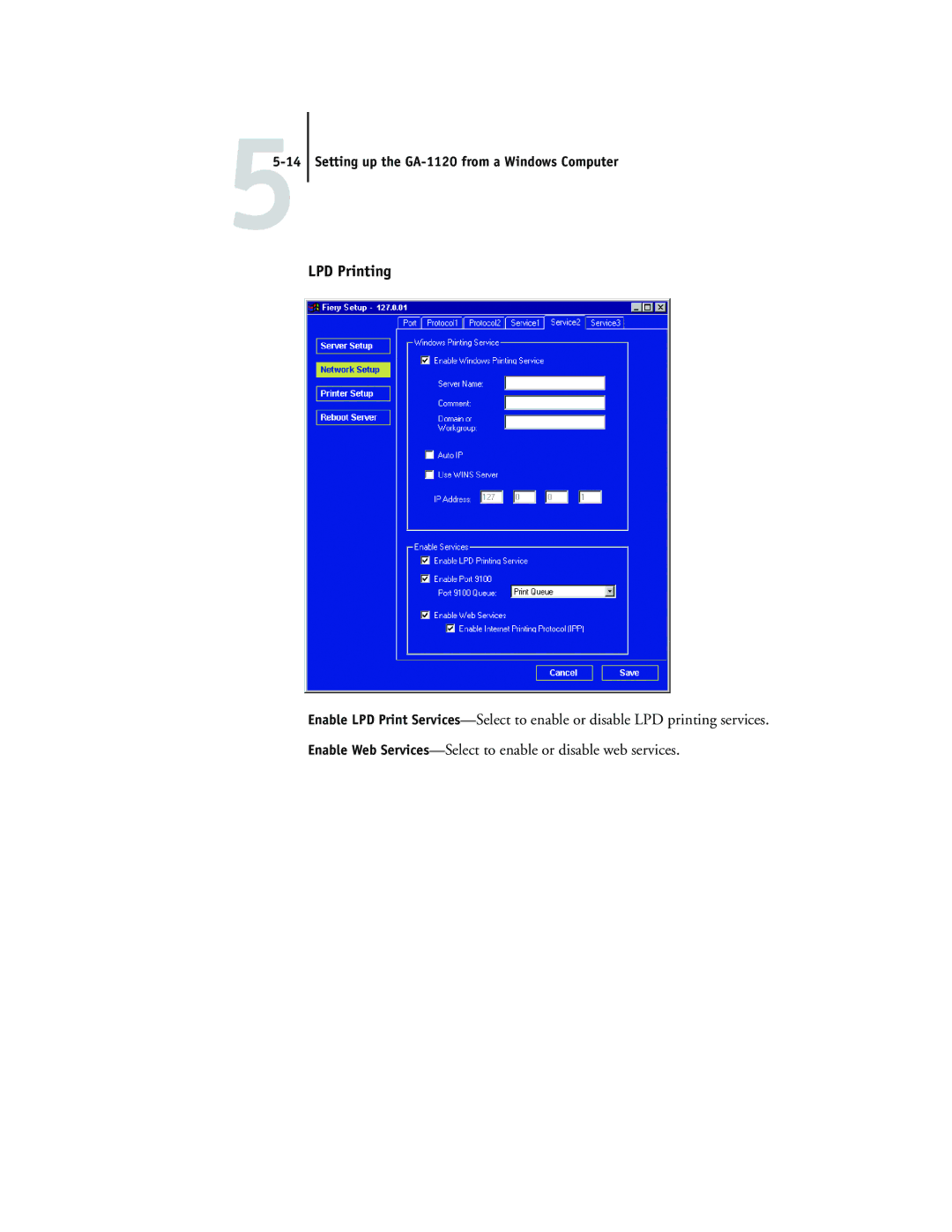 Toshiba GA-1120 manual LPD Printing 