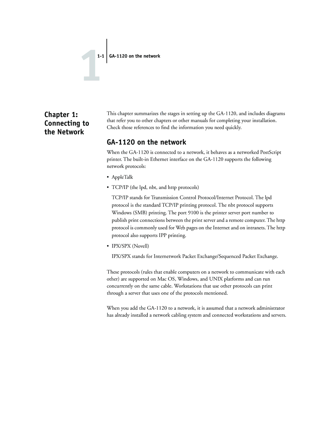 Toshiba manual 11-1 GA-1120 on the network 