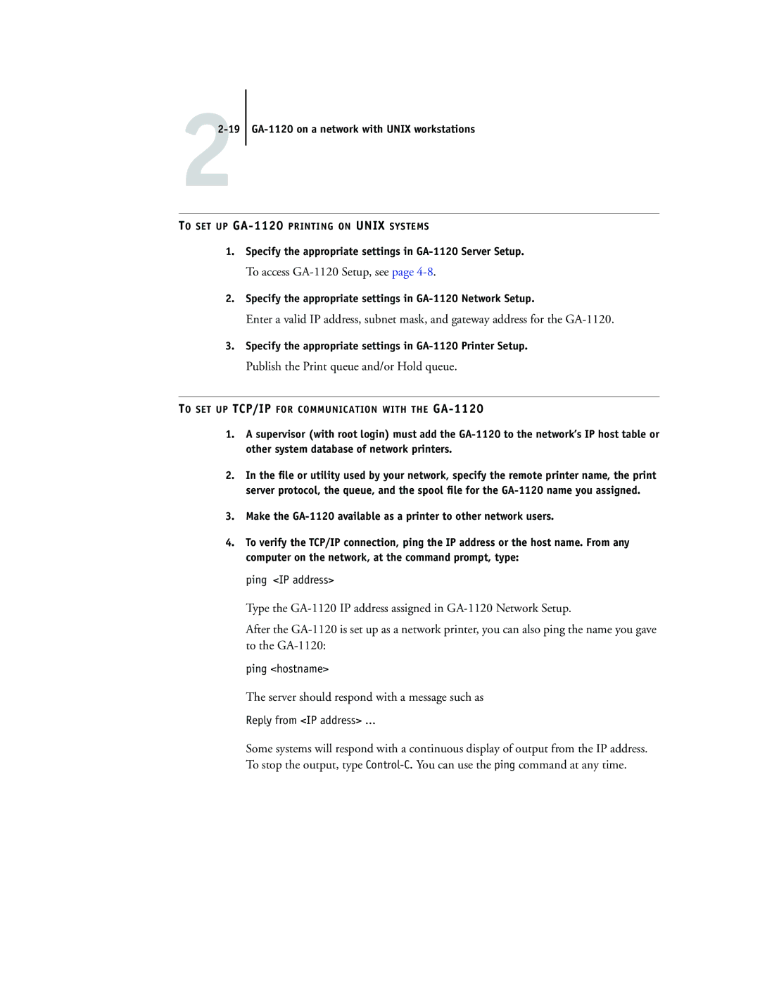 Toshiba manual To access GA-1120 Setup, see, Publish the Print queue and/or Hold queue 