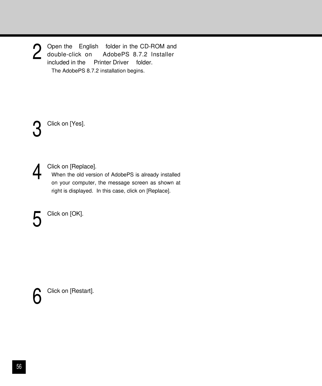 Toshiba GA-1120 setup guide Click on OK Click on Restart 