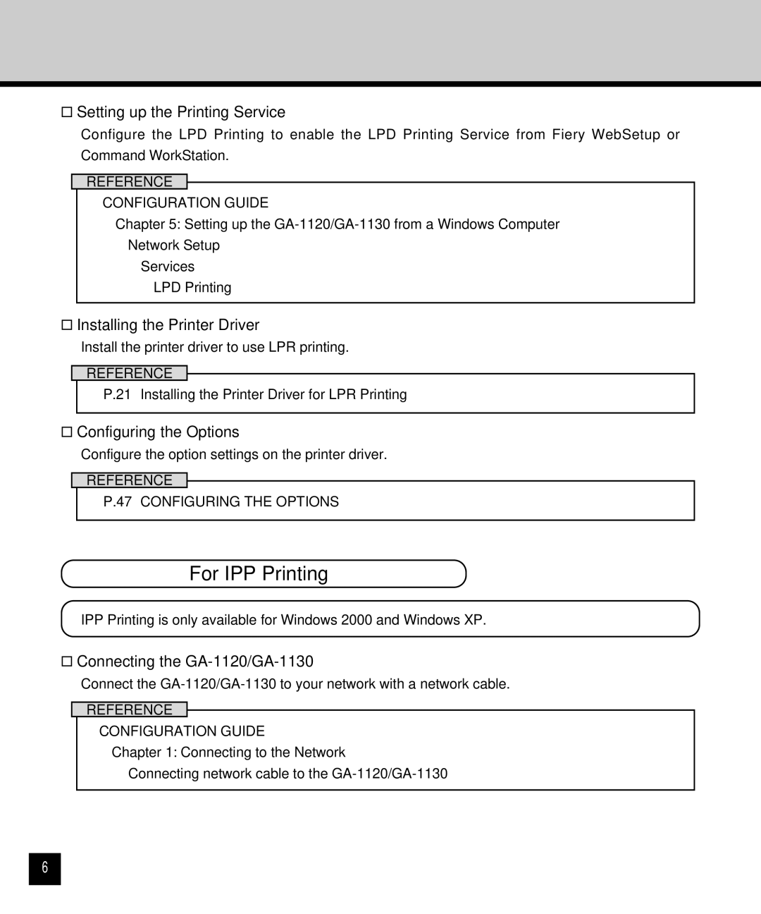 Toshiba GA-1120 setup guide For IPP Printing 