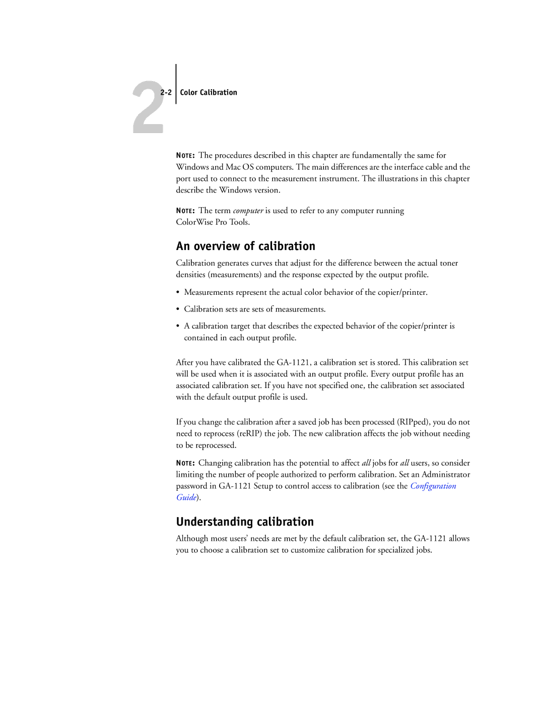 Toshiba GA-1121 manual An overview of calibration, Understanding calibration, Color Calibration 