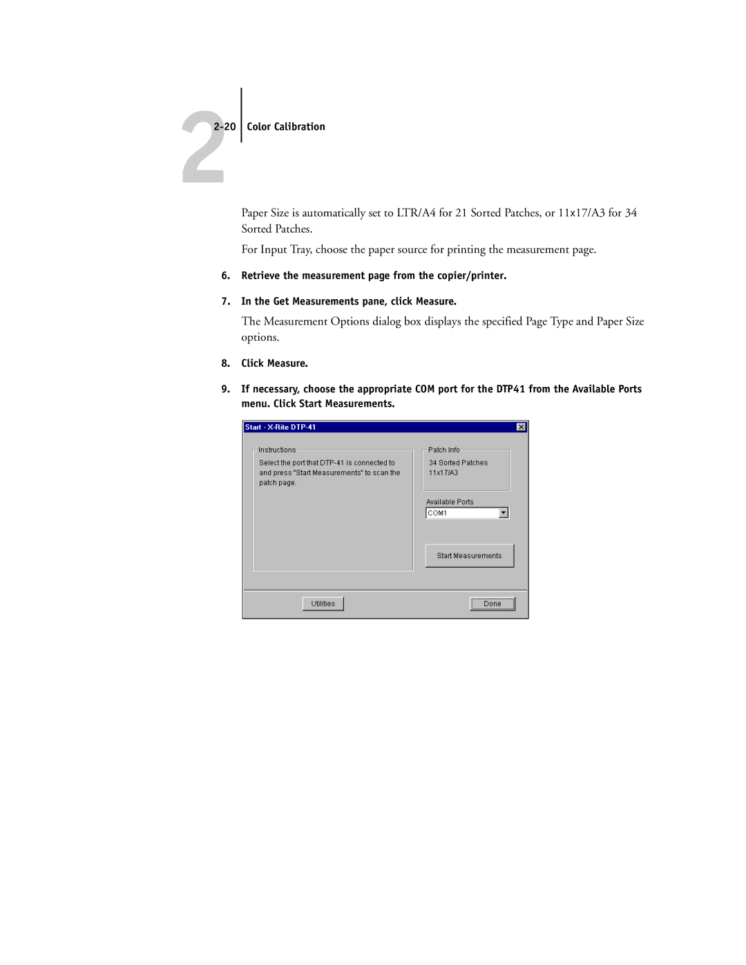 Toshiba GA-1121 manual Color Calibration 