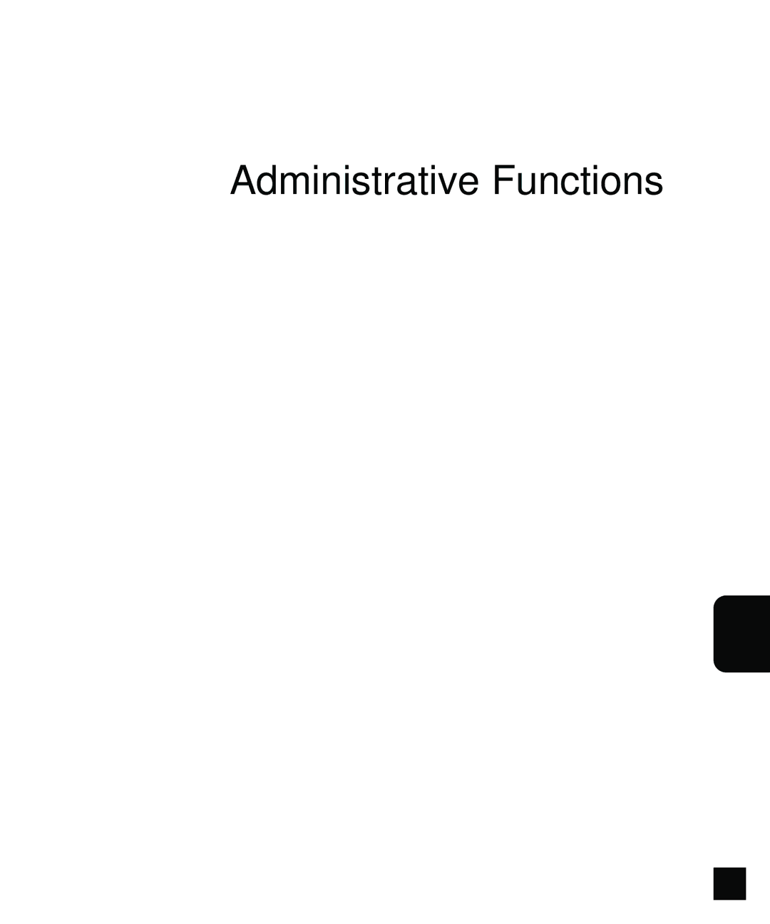 Toshiba GA-1140 manual Administrative Functions, 101 