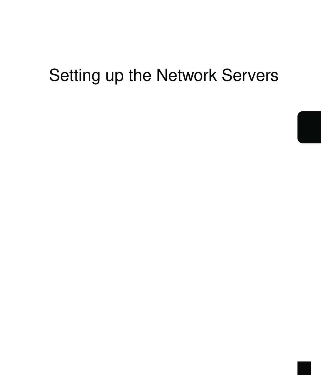 Toshiba GA-1140 manual Setting up the Network Servers 