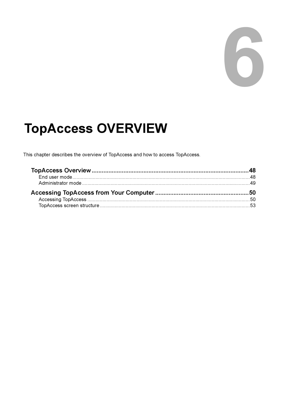 Toshiba GA-1190 setup guide TopAccess Overview, Accessing TopAccess from Your Computer 