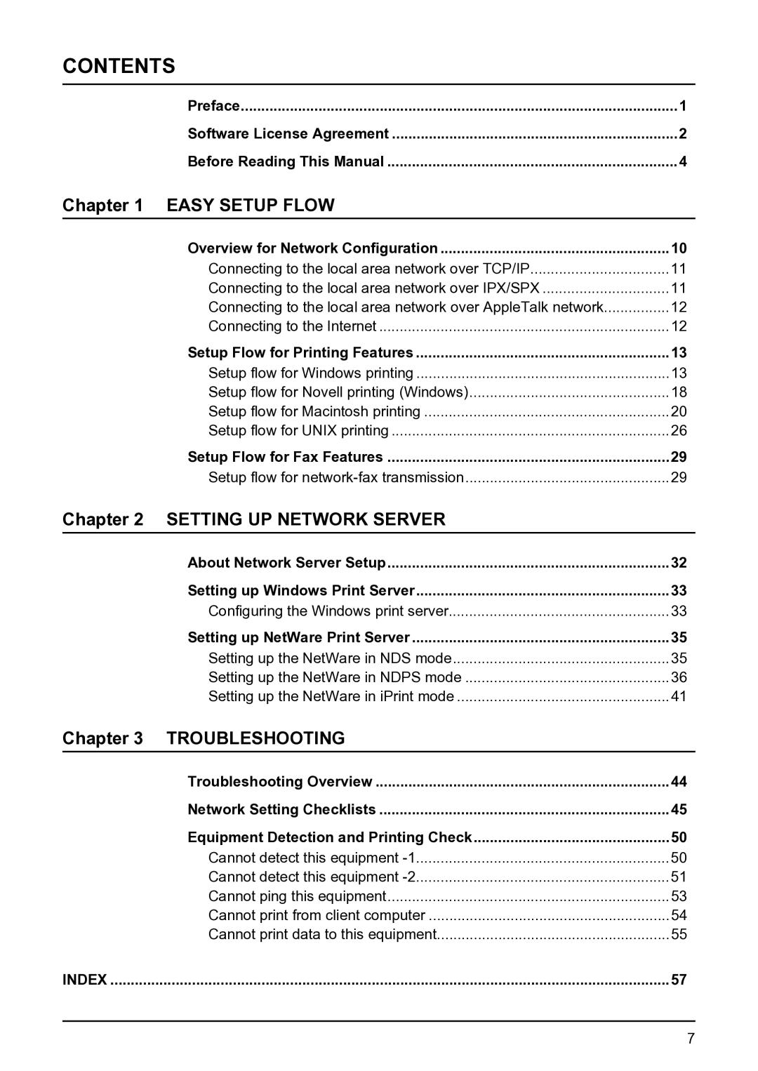 Toshiba GA-1191 manual Contents 