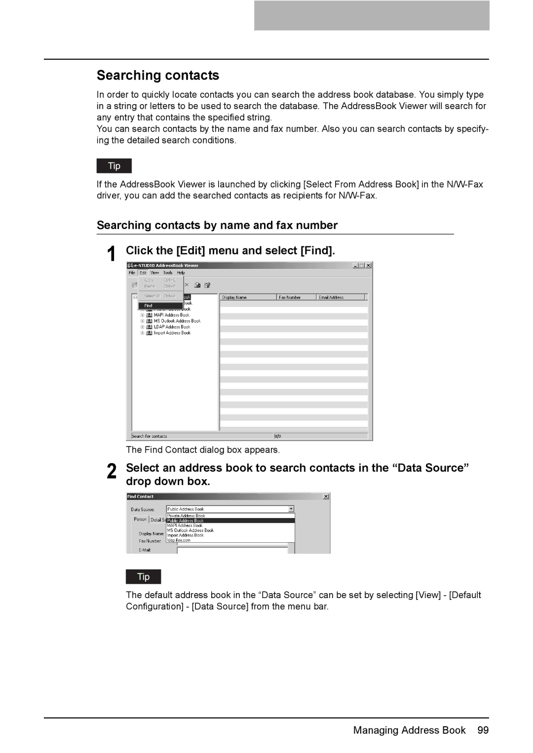 Toshiba GA-1191 manual Searching contacts 