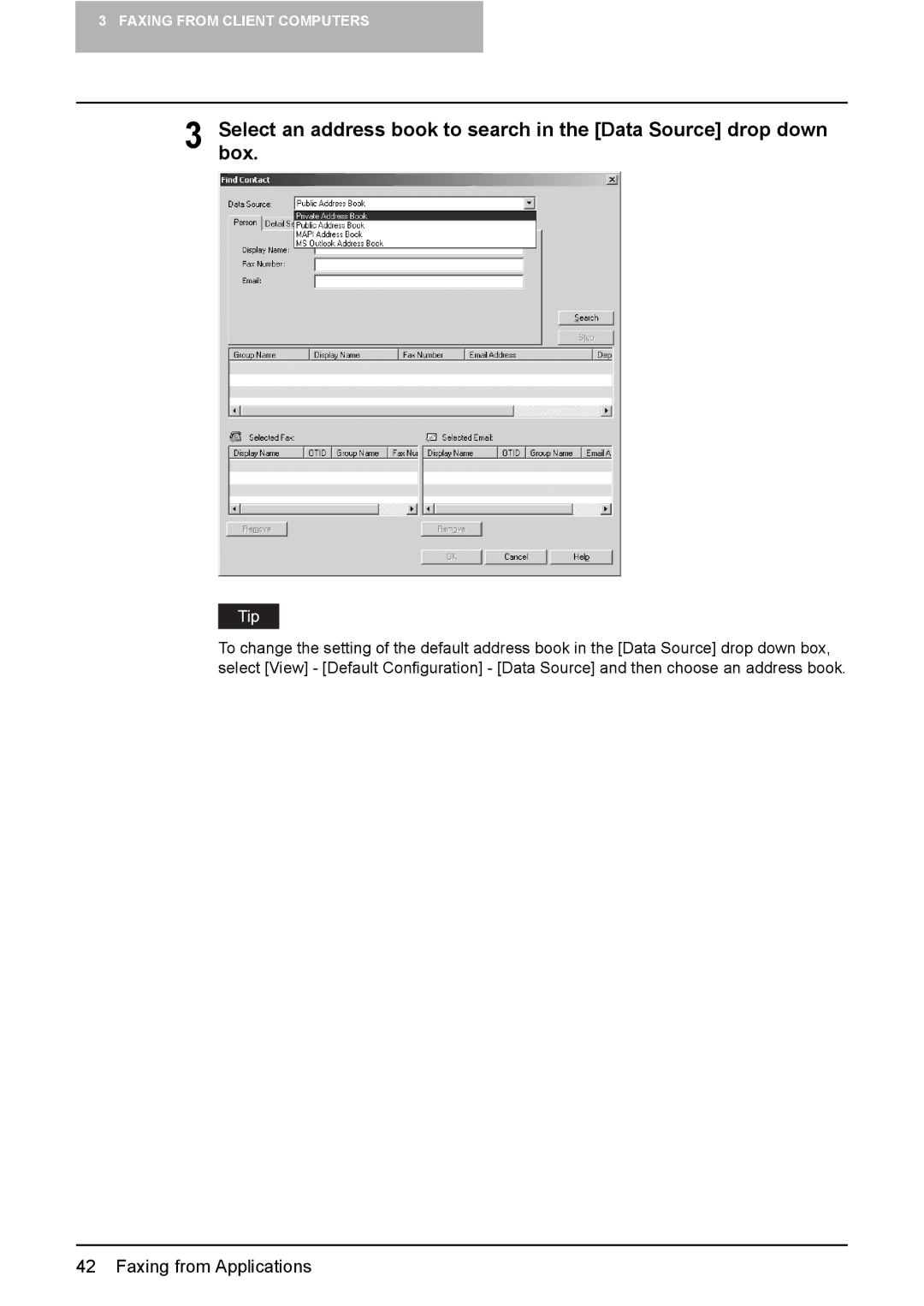 Toshiba GA-1191 manual Faxing from Applications 