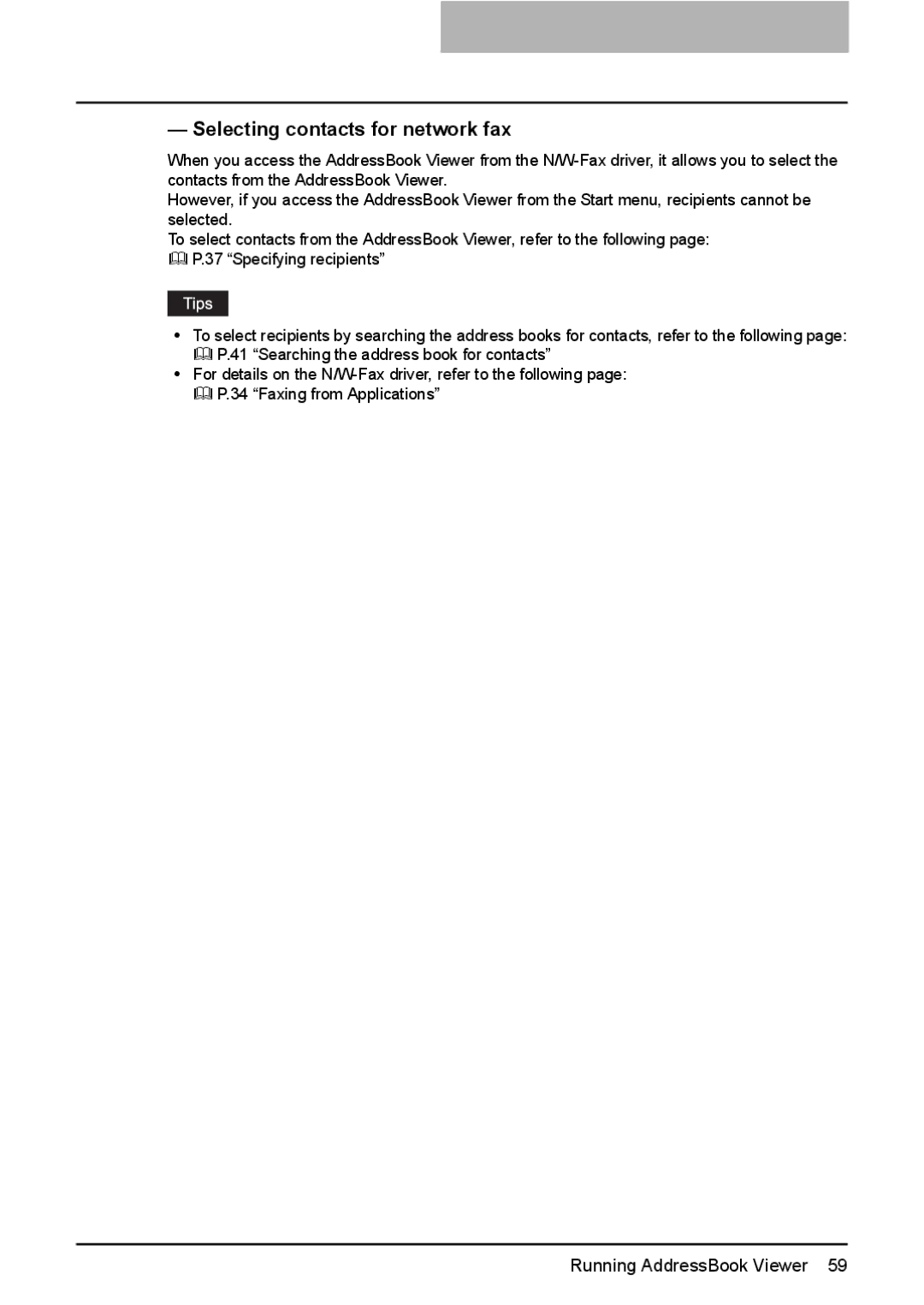 Toshiba GA-1191 manual Selecting contacts for network fax 