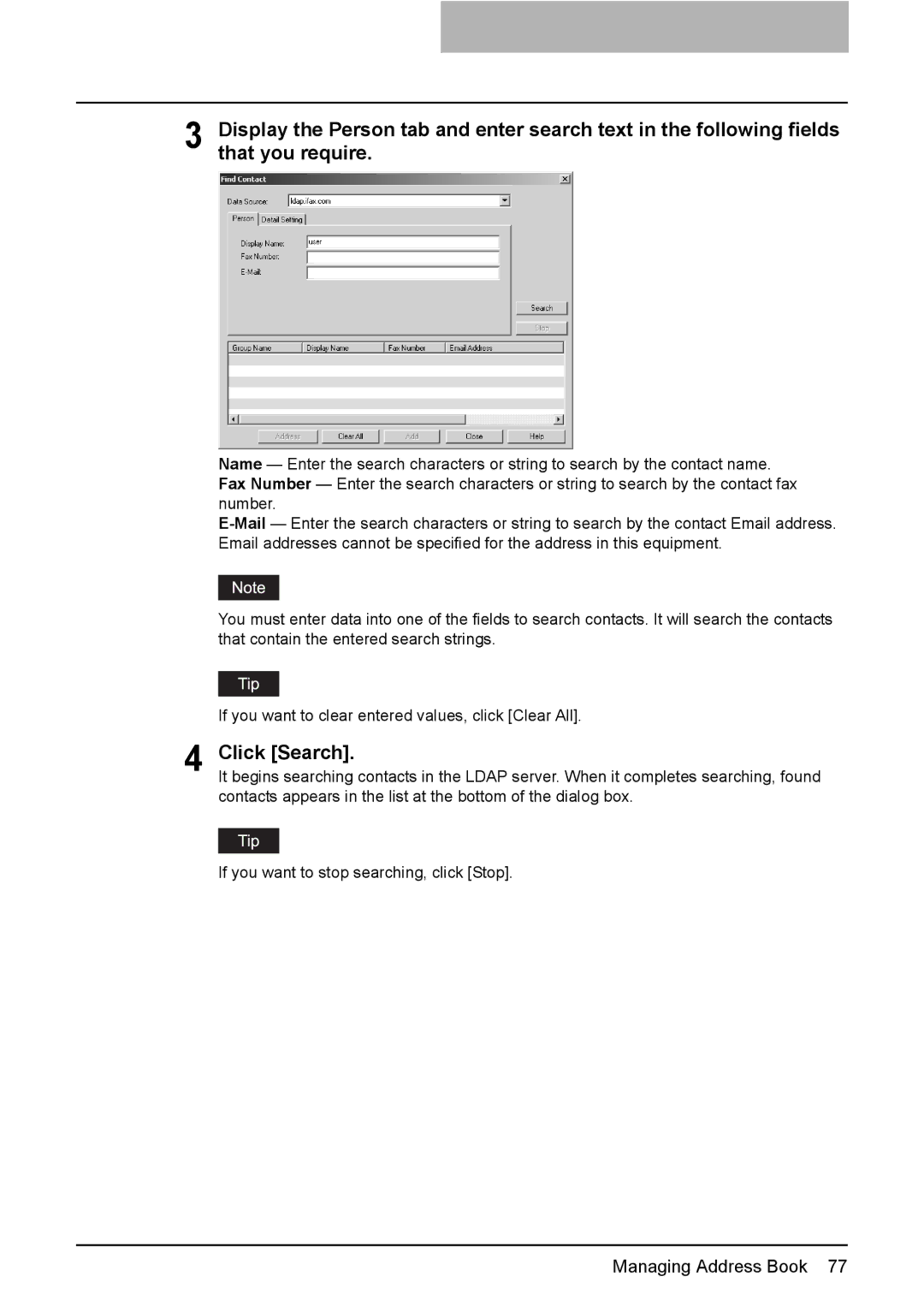 Toshiba GA-1191 manual Click Search 