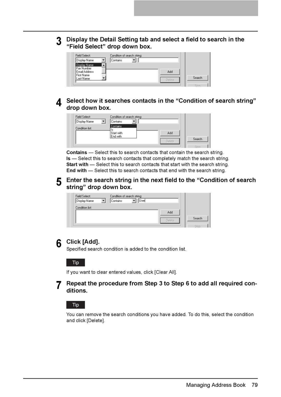 Toshiba GA-1191 manual Repeatditions.the procedure from to to add all required con 