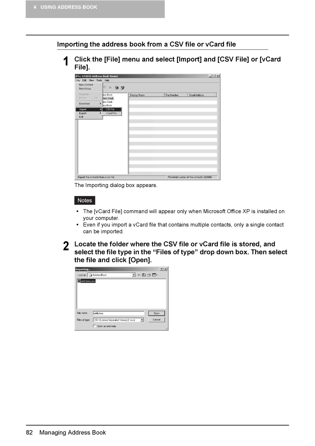 Toshiba GA-1191 manual Managing Address Book 