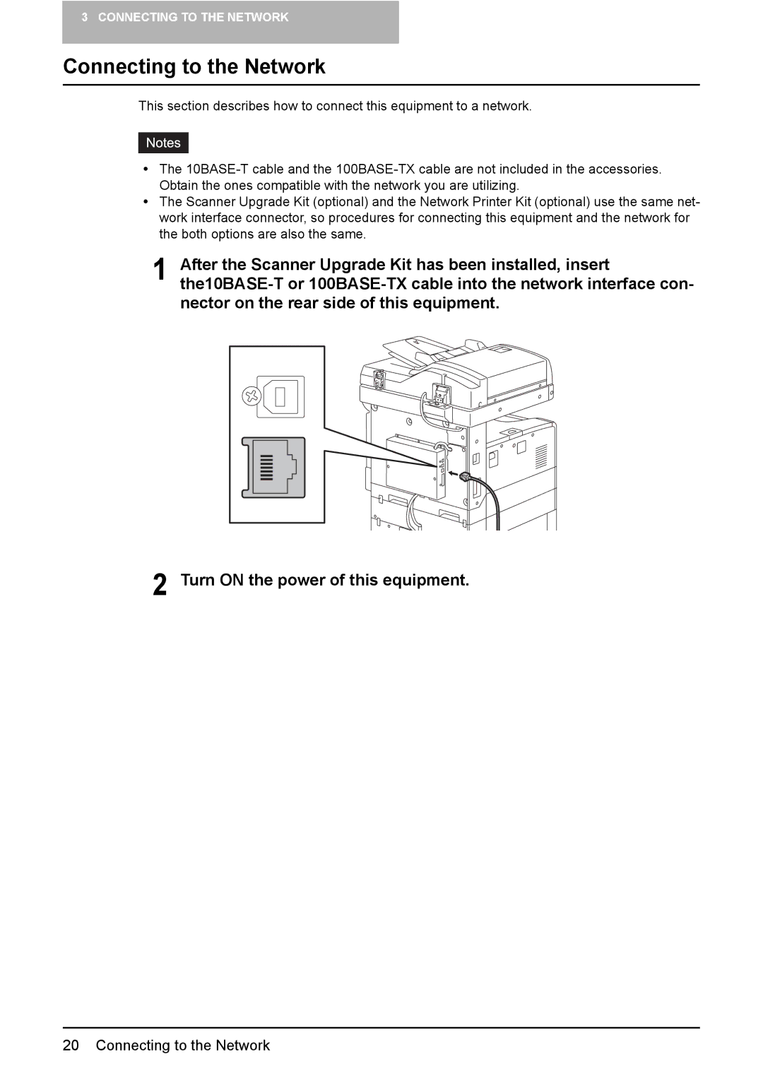 Toshiba GA-1201 quick start Connecting to the Network 