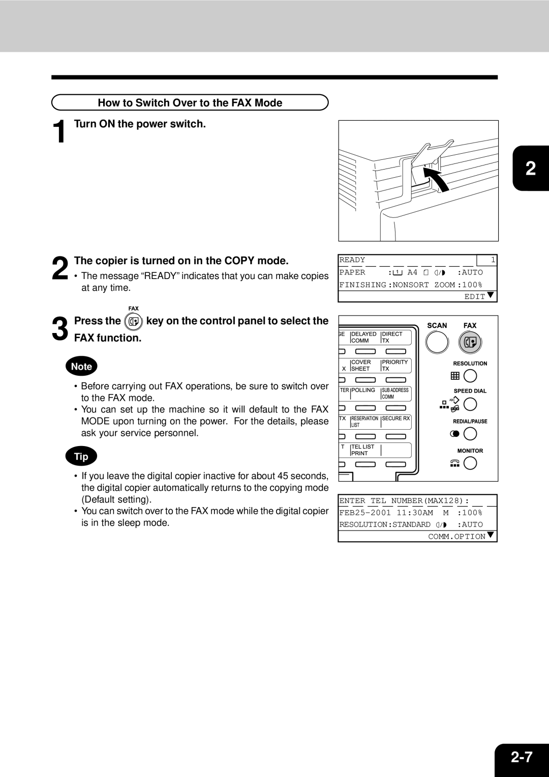 Toshiba GD-1060 manual Message Ready indicates that you can make copies at any time 