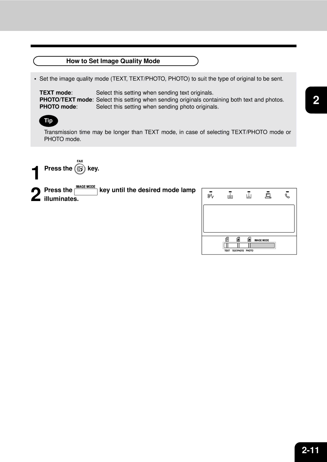 Toshiba GD-1060 manual How to Set Image Quality Mode, Illuminates, Key until the desired mode lamp 