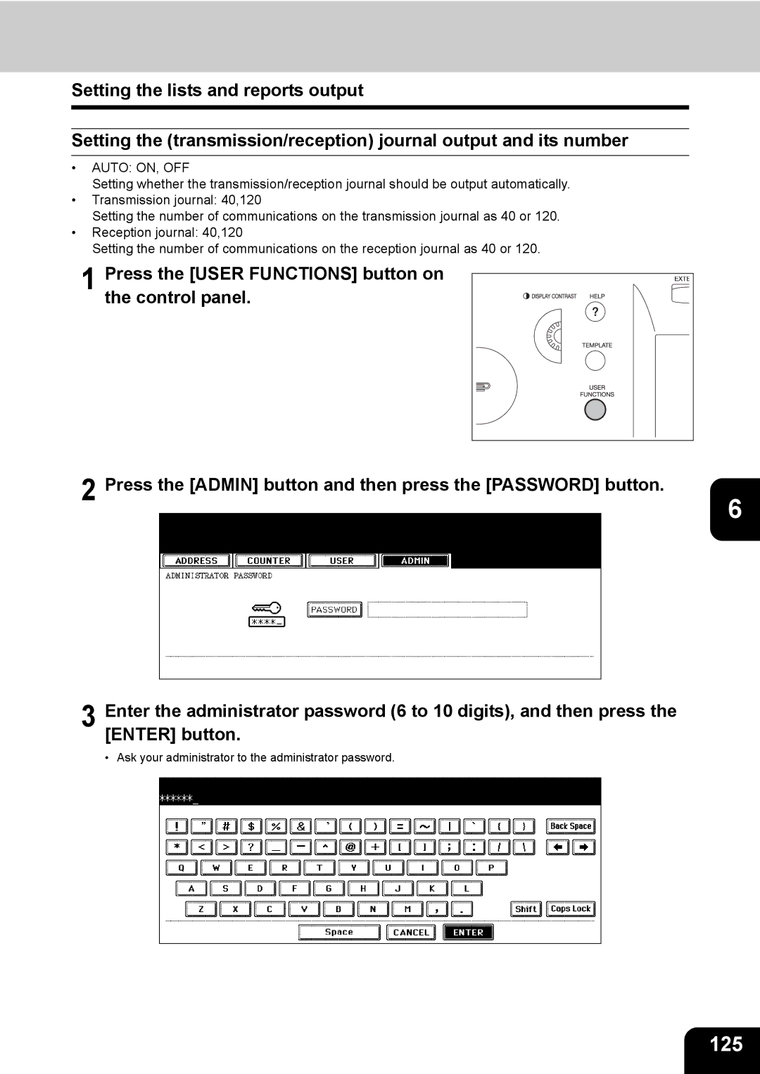 Toshiba GD-1170 manual 125, Auto ON, OFF 