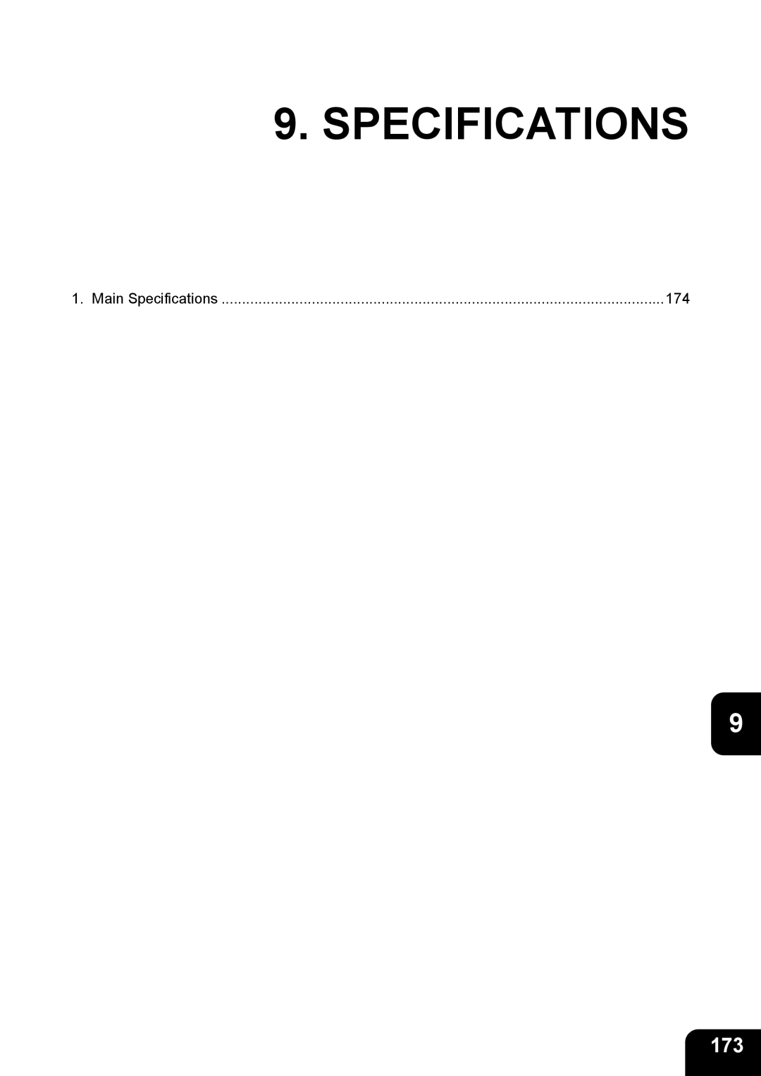 Toshiba GD-1170 manual Specifications, 173 