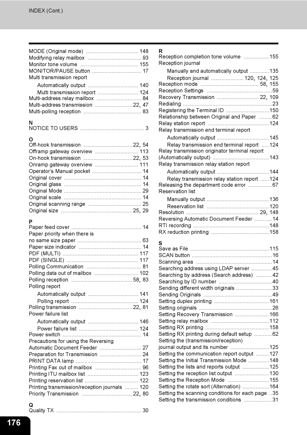 Toshiba GD-1170 manual 176, Precautions for using the Reversing 