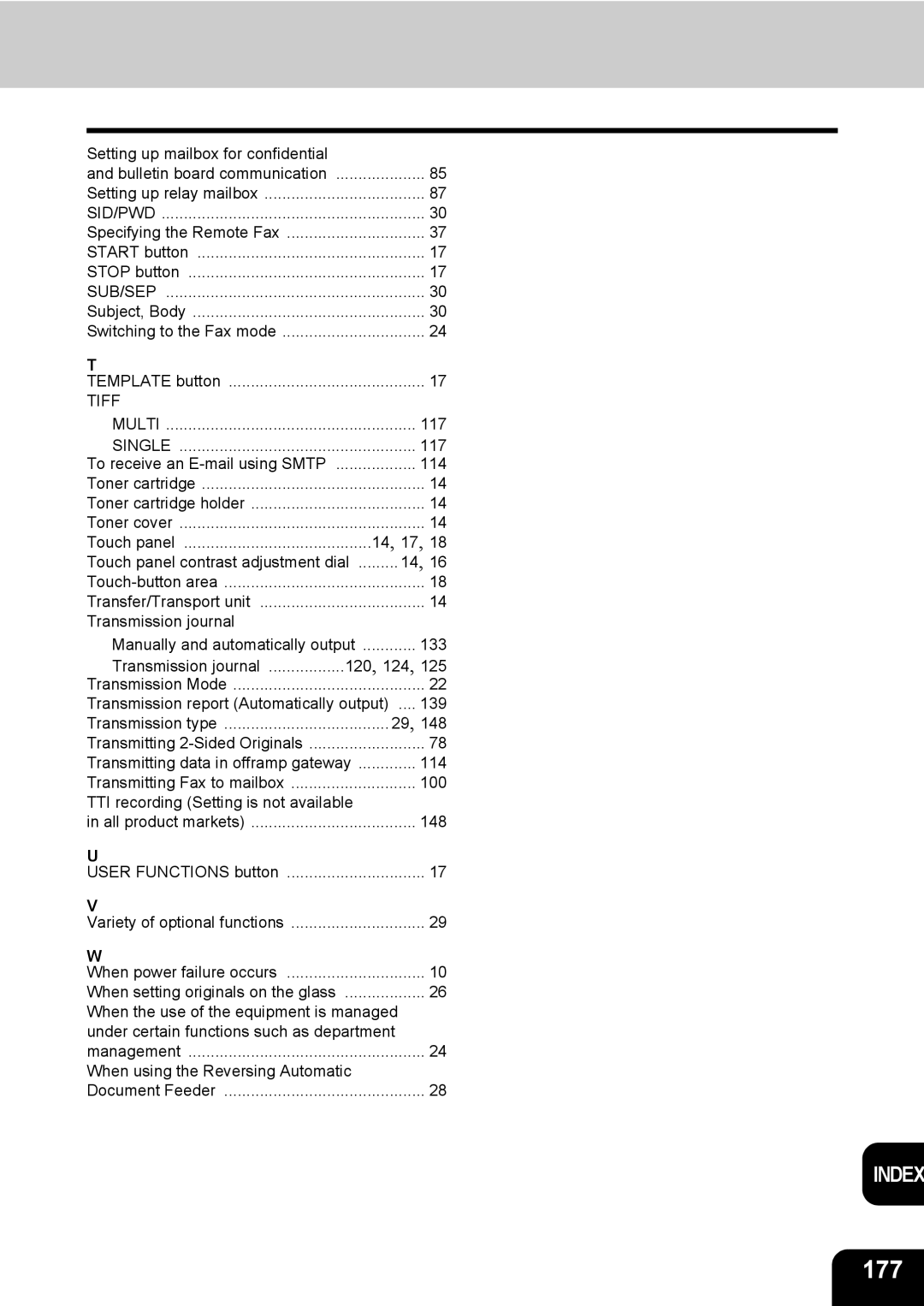 Toshiba GD-1170 manual 177, Setting up mailbox for confidential 