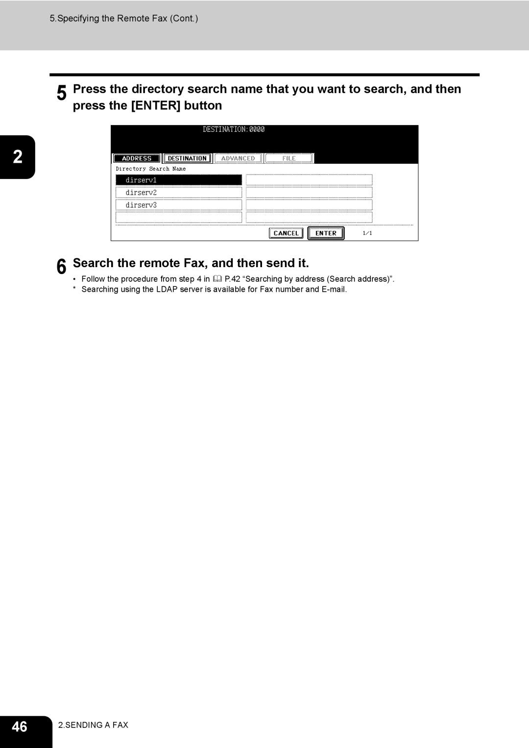 Toshiba GD-1170 manual Specifying the Remote Fax 