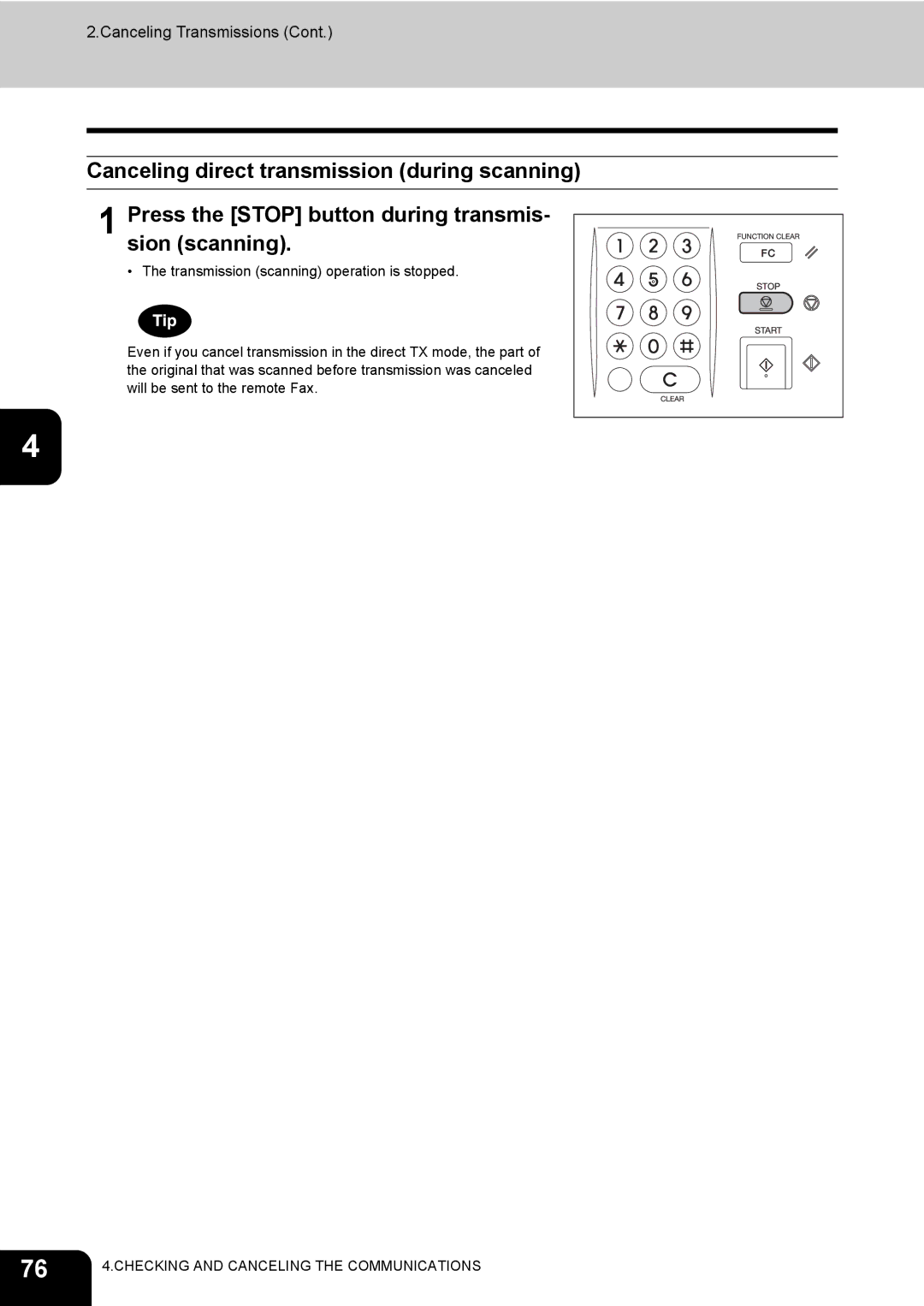 Toshiba GD-1170 manual Canceling Transmissions 