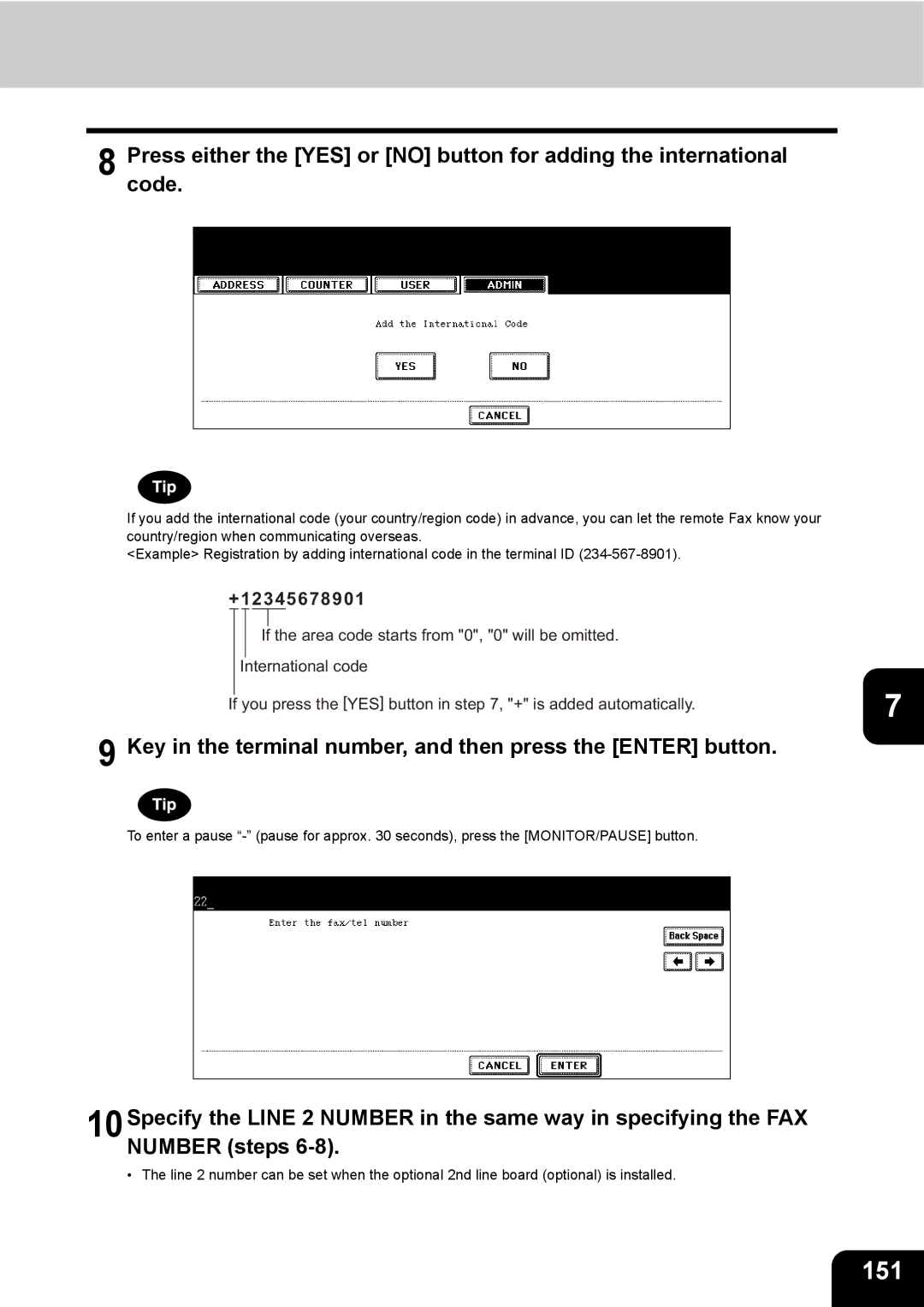 Toshiba GD-1200 manual 151, Key in the terminal number, and then press the Enter button 