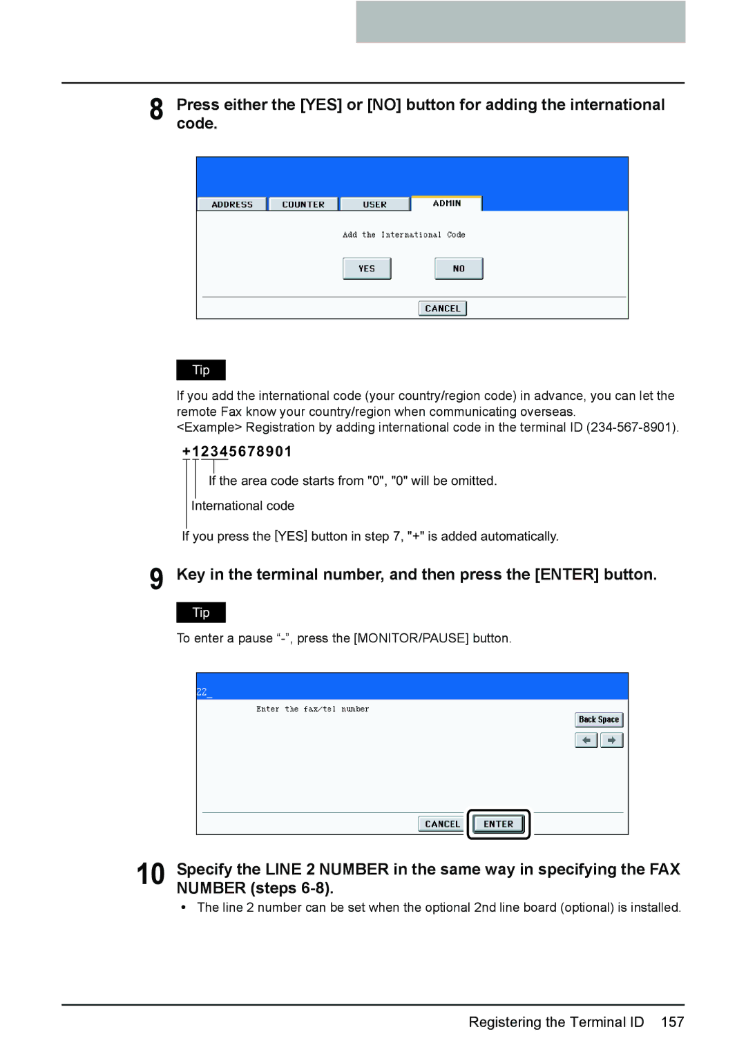 Toshiba GD-1210 manual Key in the terminal number, and then press the Enter button, +12345678901 