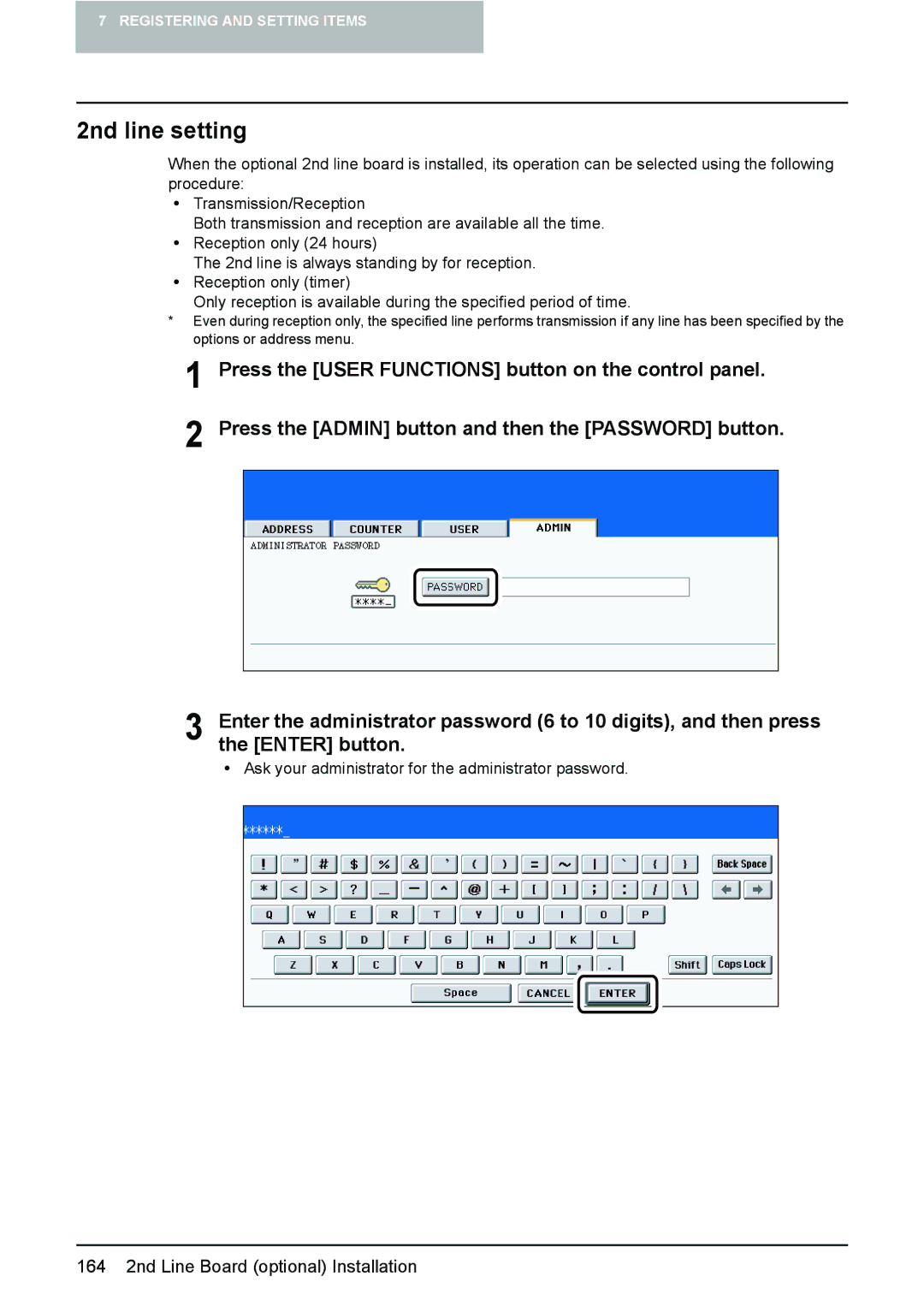 Toshiba GD-1210 manual 2nd line setting 