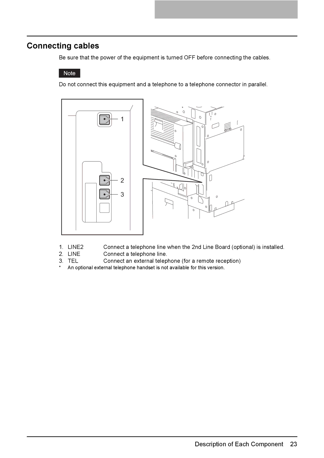 Toshiba GD-1210 manual Connecting cables, Tel 