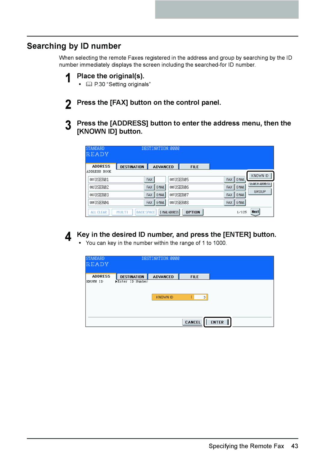 Toshiba GD-1210 manual Searching by ID number 