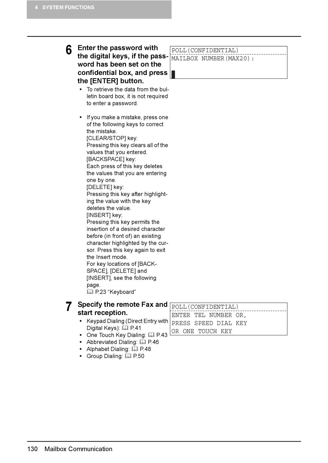 Toshiba GD-1220 manual Specify the remote Fax and start reception 