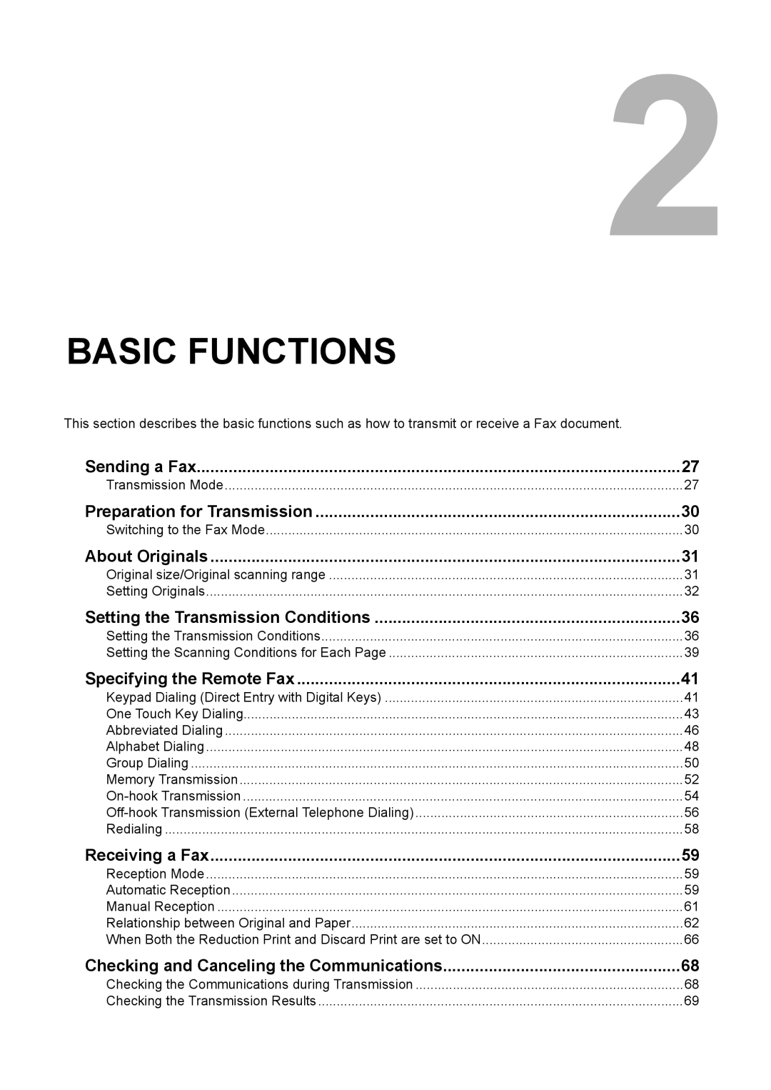 Toshiba GD-1220 manual Sending a Fax, Preparation for Transmission, About Originals, Setting the Transmission Conditions 