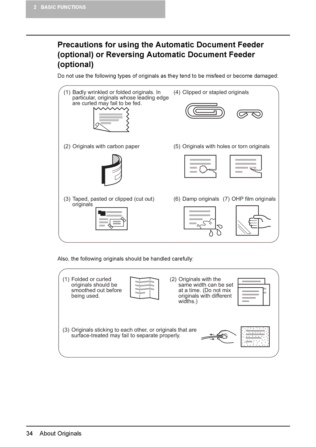 Toshiba GD-1220 manual Taped, pasted or clipped cut out 