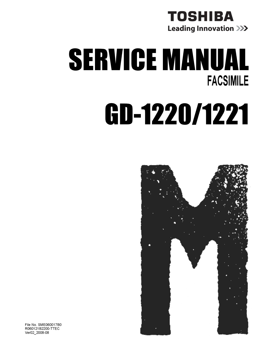 Toshiba GD-1221 service manual GD-1220/1221 