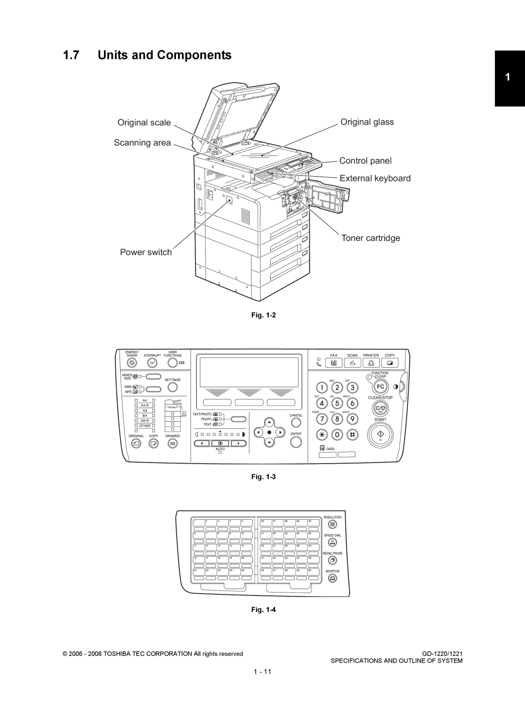 Toshiba GD-1220, GD-1221 service manual Units and Components 