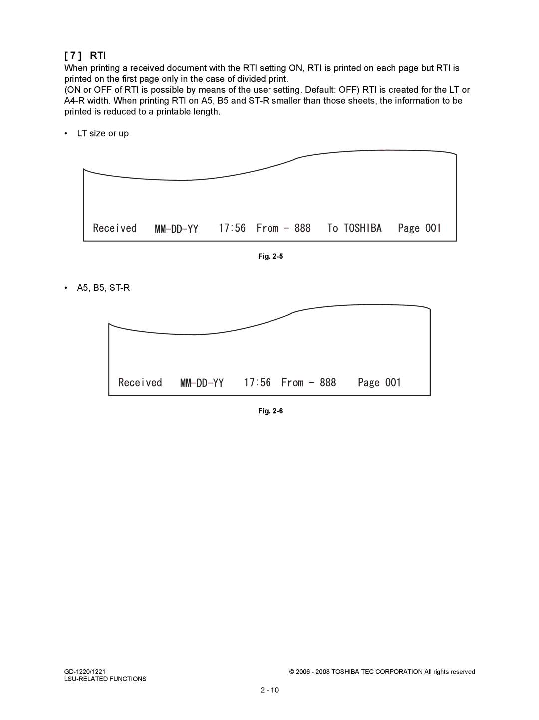 Toshiba GD-1221, GD-1220 service manual Rti 