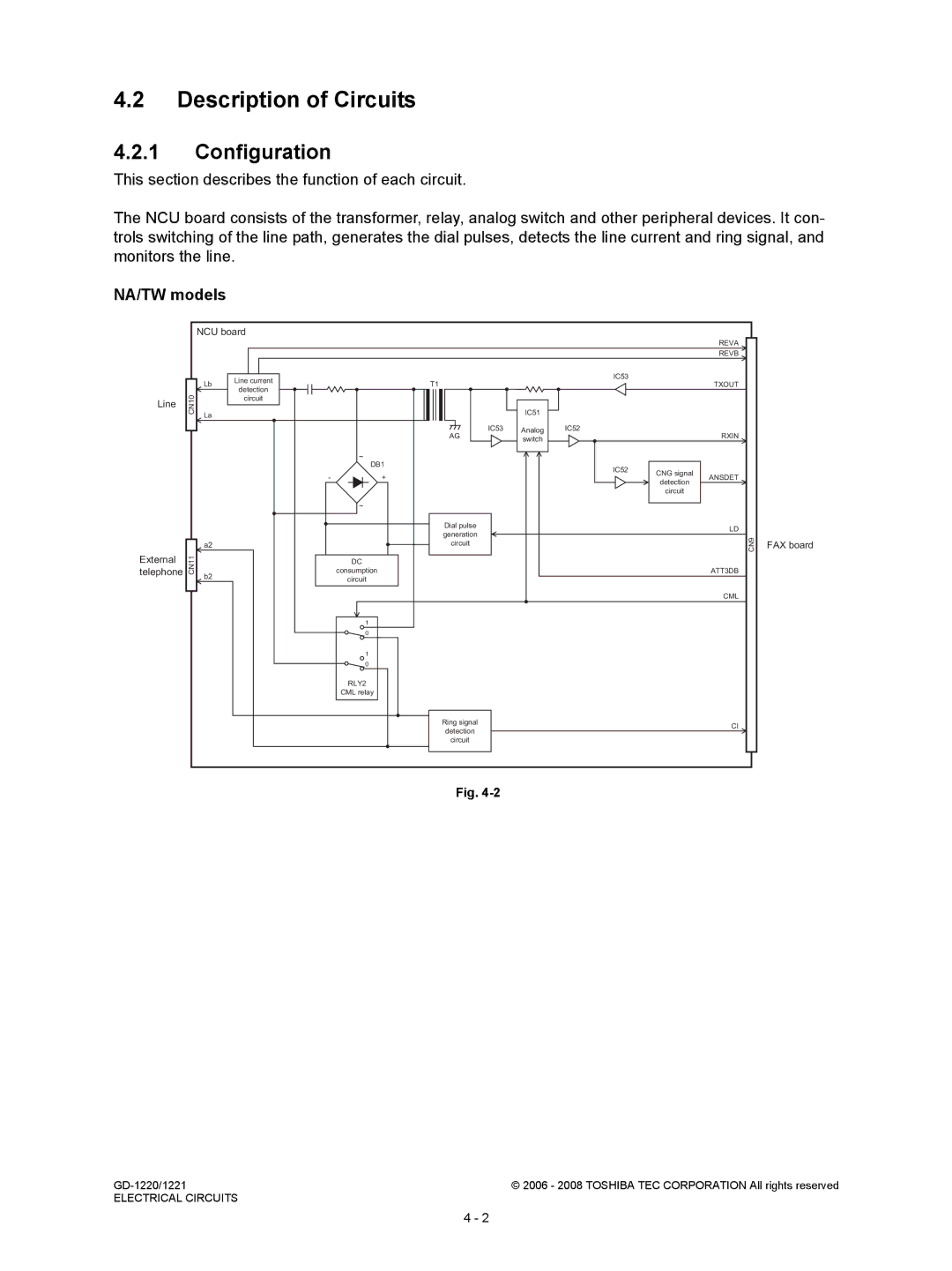 Toshiba GD-1221, GD-1220 service manual Description of Circuits, Configuration 