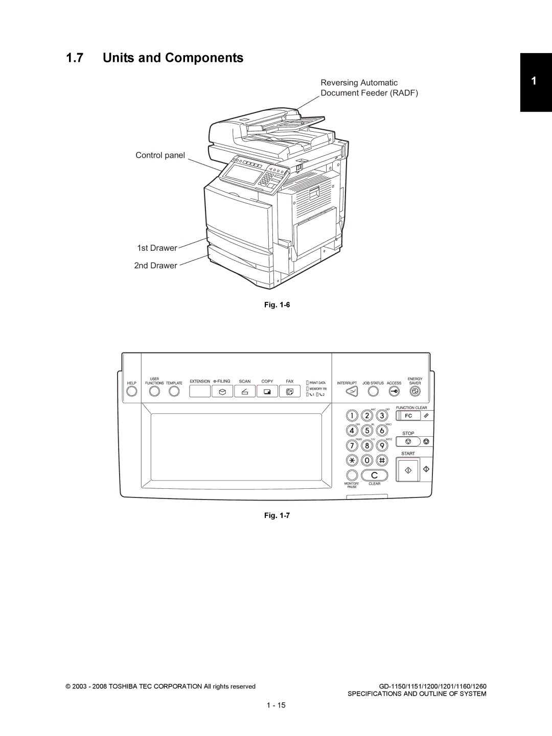 Toshiba GD-1151, GD-1260, GD-1160, GD-1201, Model: GD-1150 service manual Units and Components 